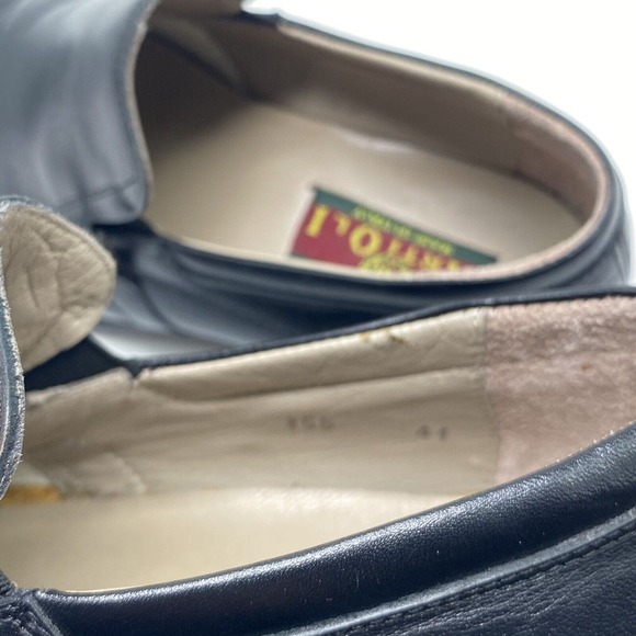 Vtg Artioli Black Mens Leather Dress Shoes Slip-on Loafers Italy Sz EU 41 US 8 main image 10